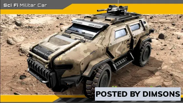 Unreal Engine Props SciFi Military Car v4.x