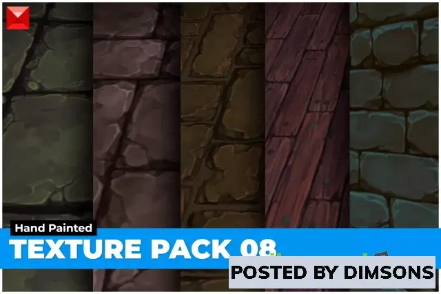 Unity 2D Stone Timber Texture Pack 08 Hand Painted v1.0