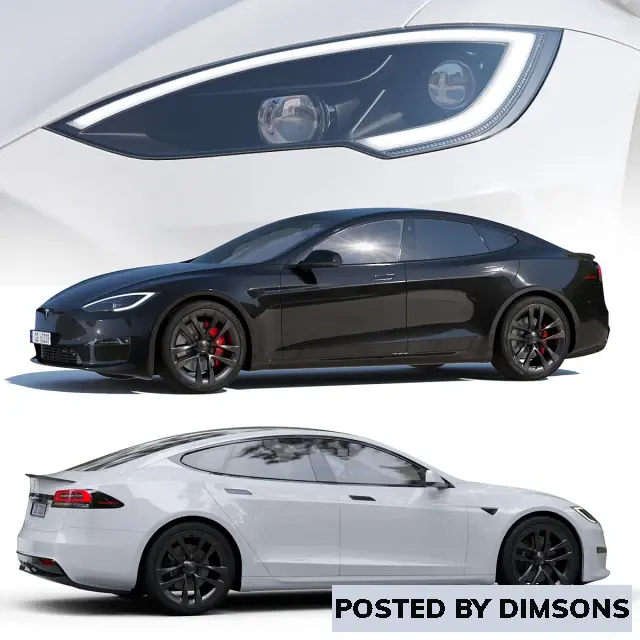 Vehicles, cars Tesla model S Plaid 2023 - 3D Model