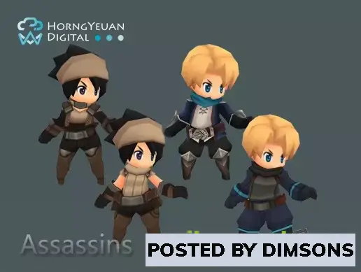 Unity 3D-Models Toon Assassins (Male + Female) v1.0