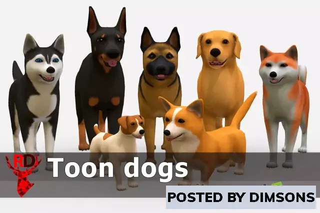 Unity 3D-Models Toon dogs pack v1.0