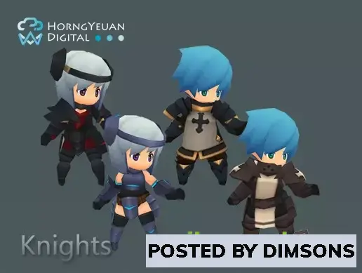 Unity 3D-Models Toon Knights (Male + Female) v1.0