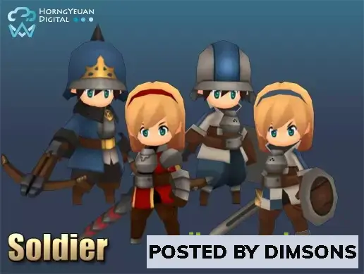 Unity 3D-Models Toon Soldiers (Male + Female) v1.0