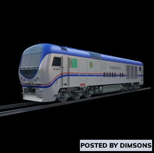 Turkmen Railway Locomotive - 3D Model