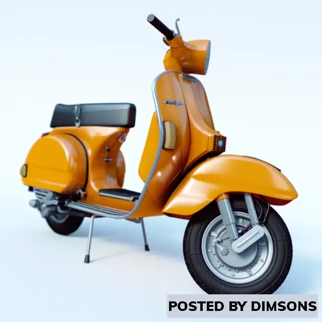 Bikes Vespa P200E - 3D Model