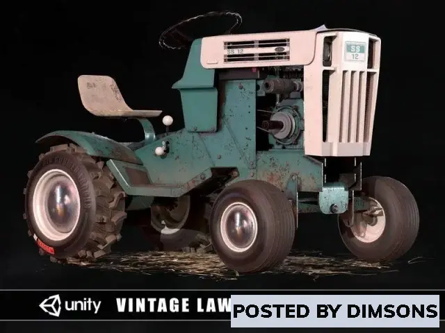 Vintage Lawn Tractor - 3D Model