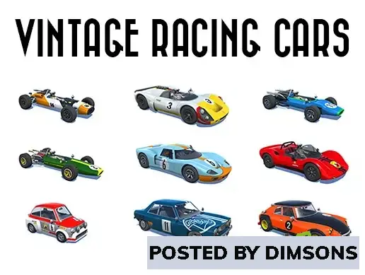 Unity 3D-Models Vintage Racing Cars Pack v1.0