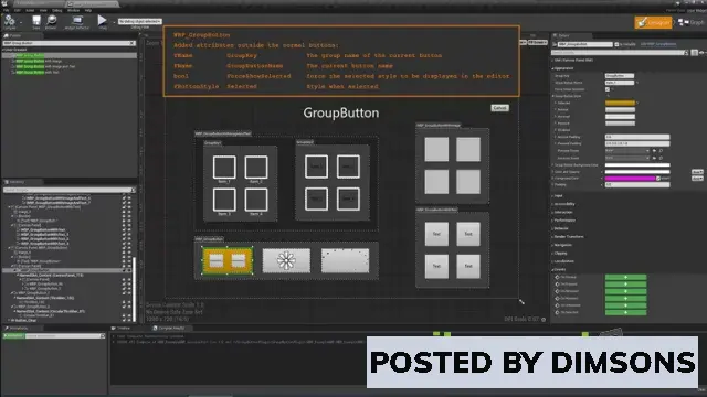 Unreal Engine Code Plugins Widget Group Button v1.0 (4.27)