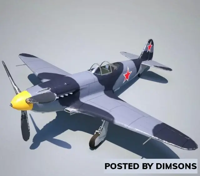 Aircraft Yak-3 spitfire fighter plane – spitfire fighter plane - 3D Model