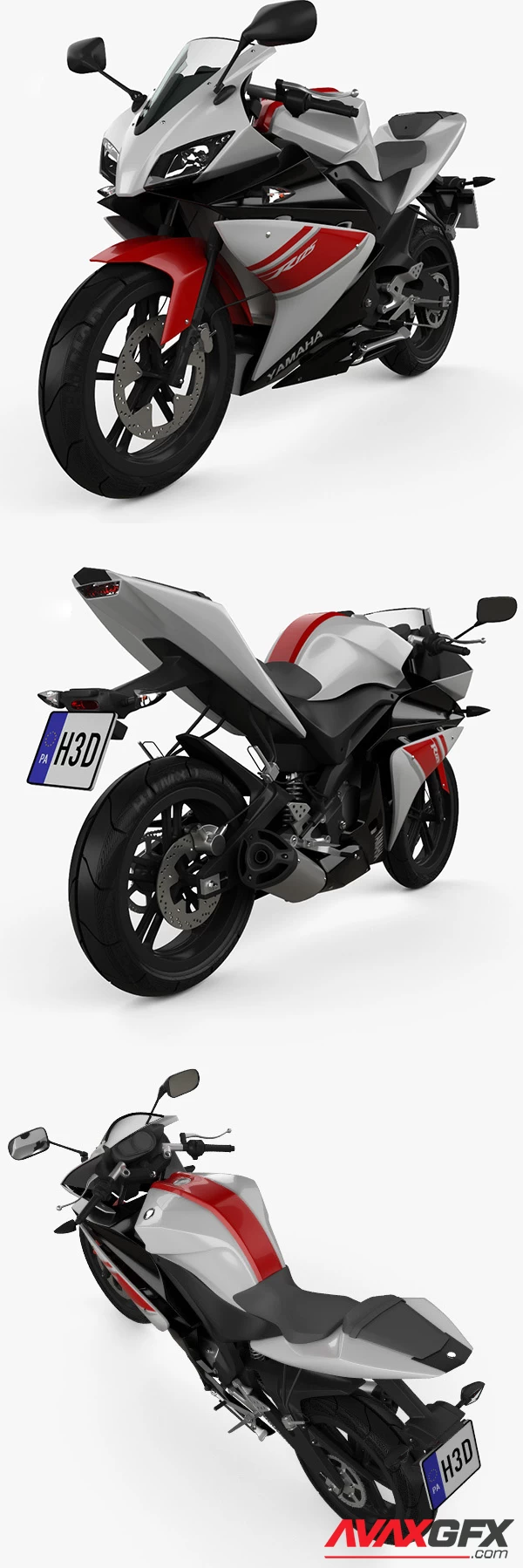 Yamaha YZF-R125 2008 3D Model