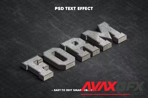 Perspective Concrete Texture Form Text Effect - YZQV3AZ