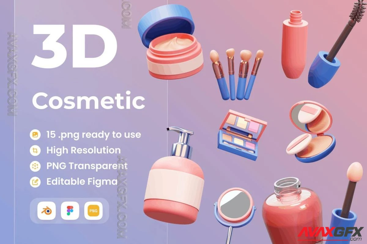 Cosmetic 3D Illustration