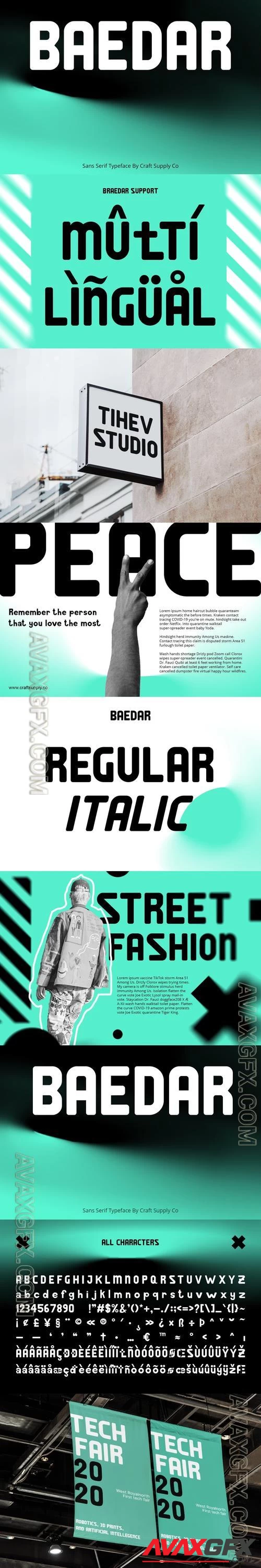 Baedar - Bold Rounded Sans Serif