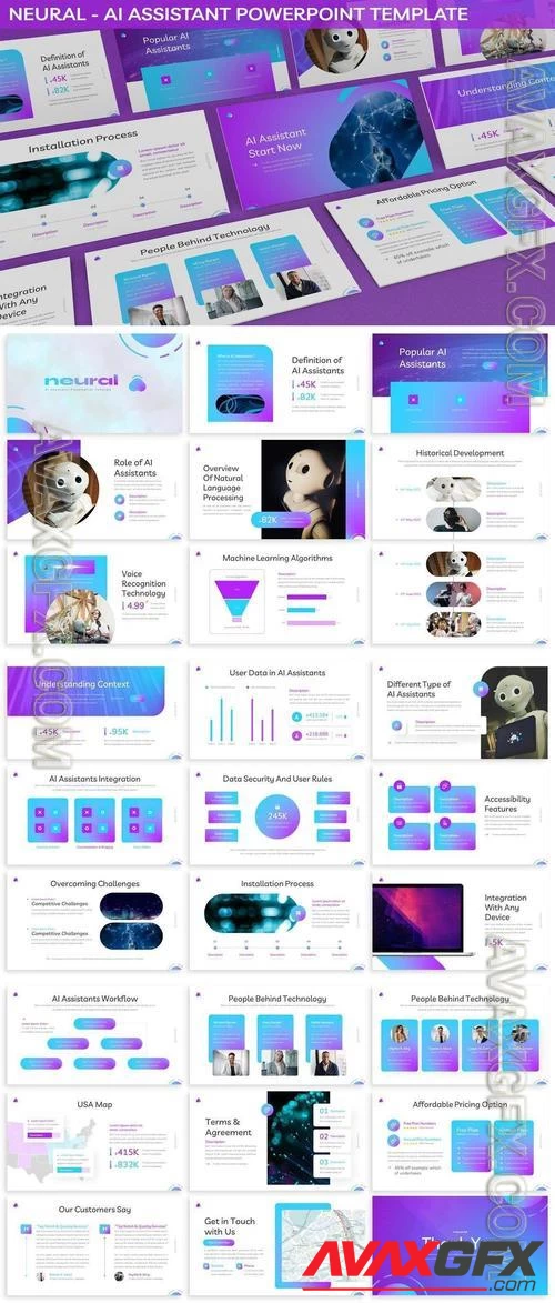 Neural - AI Assistant Powerpoint Template » AVAXGFX