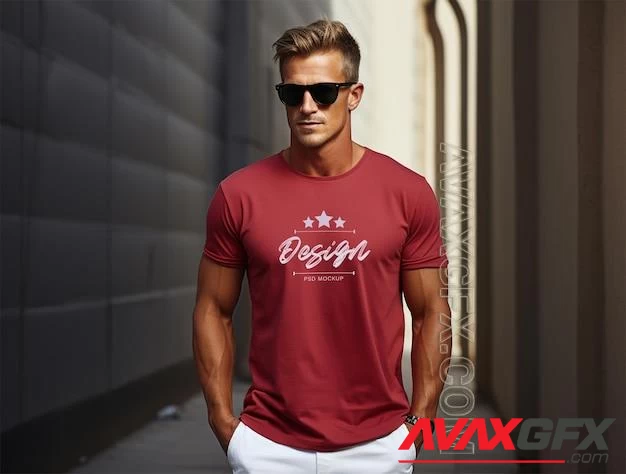 Luxury t shirt mockup design psd template 86358507