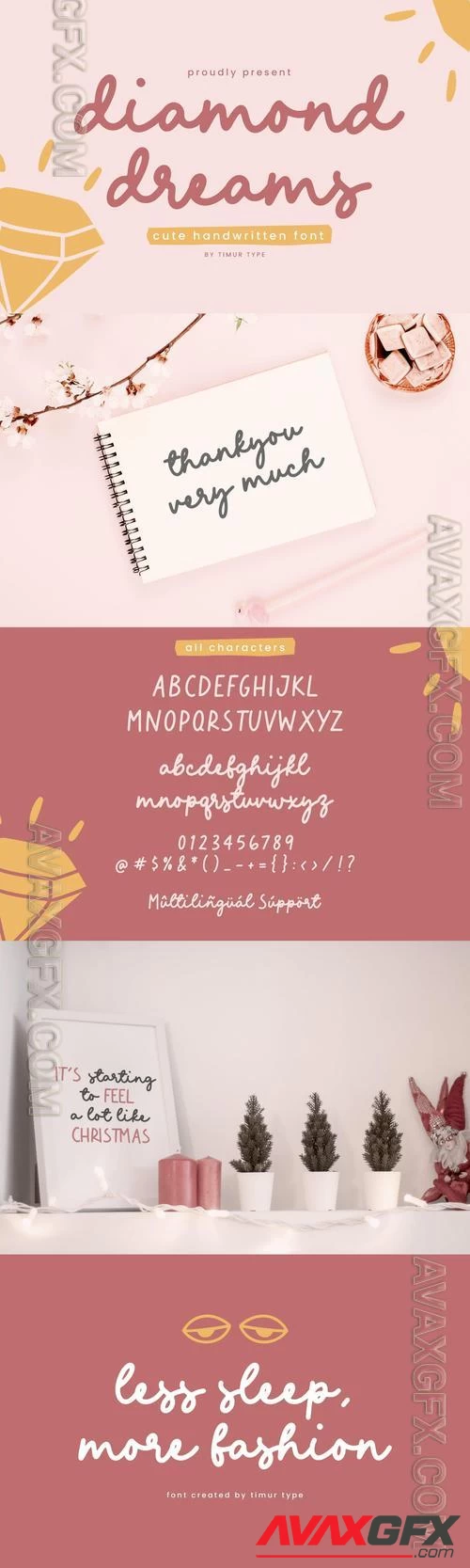 Diamond dreams - Handwritten font TT AQBFF3L