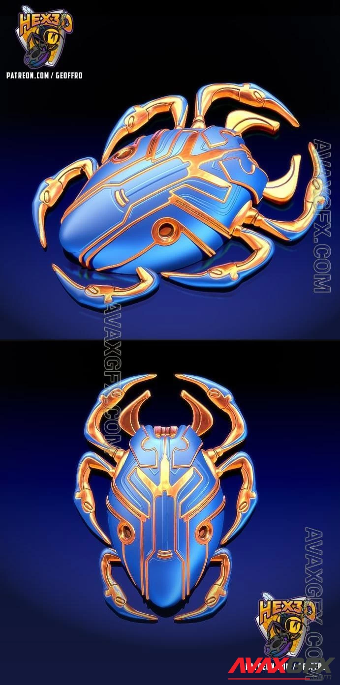 Hex3D - Blue Beetle