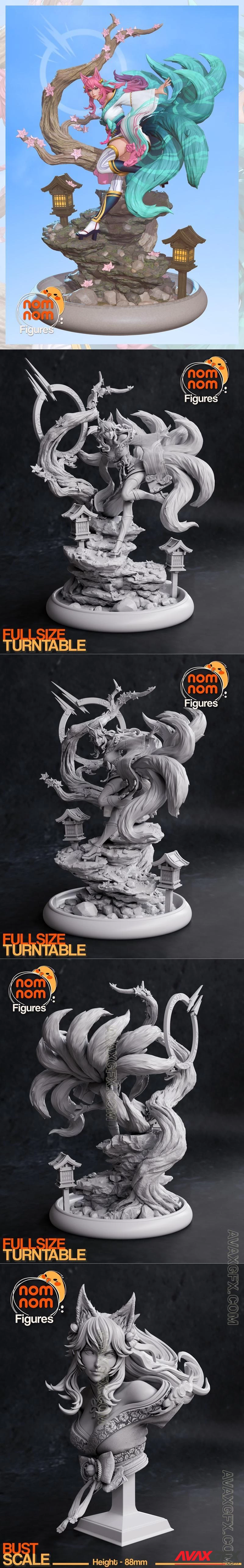 Nomnom Figures - Ahri Spirit Blossom from League of Legends - STL 3D Model