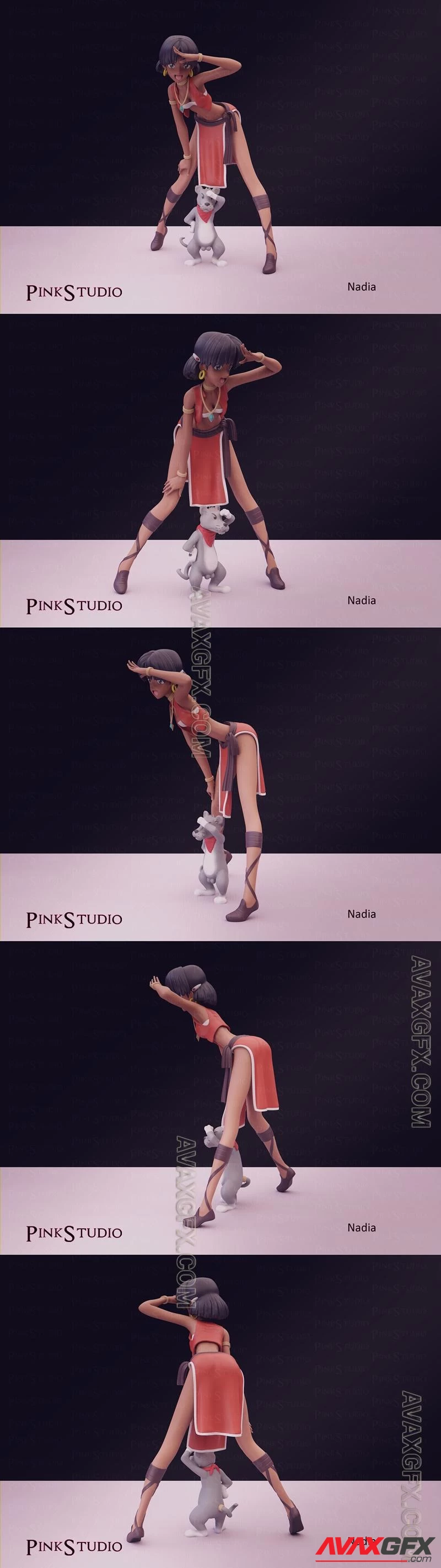 Pink Studio - Nadia - STL 3D Model