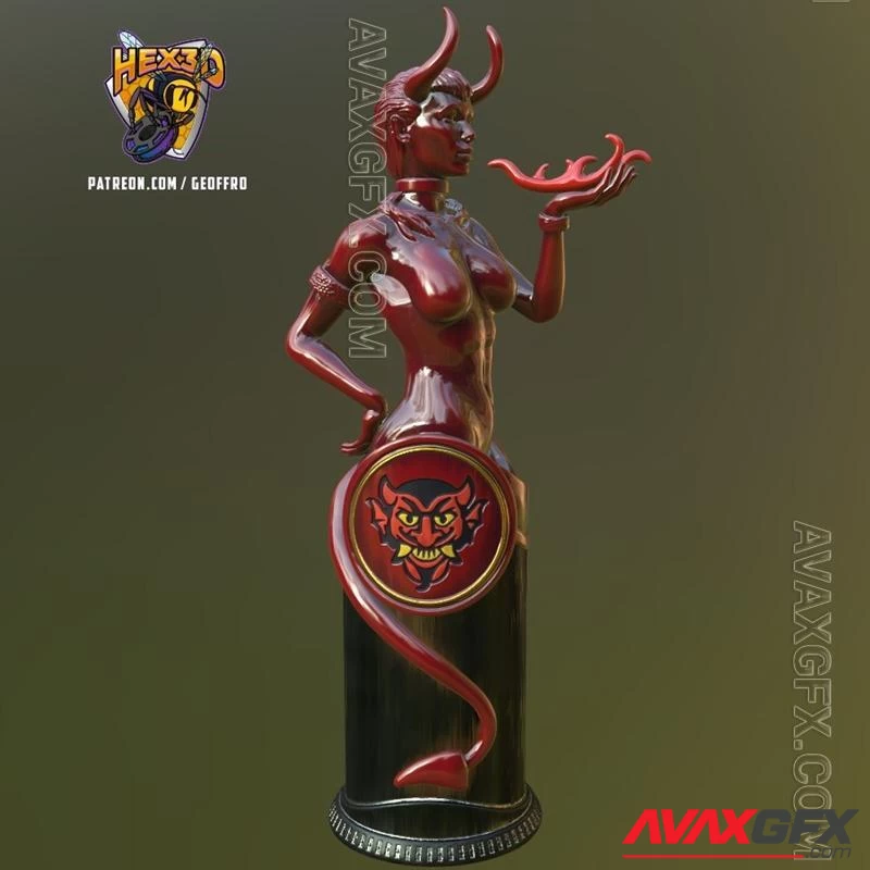 Hex3D - Bioshock Devils Kiss Bottle - STL 3D Model