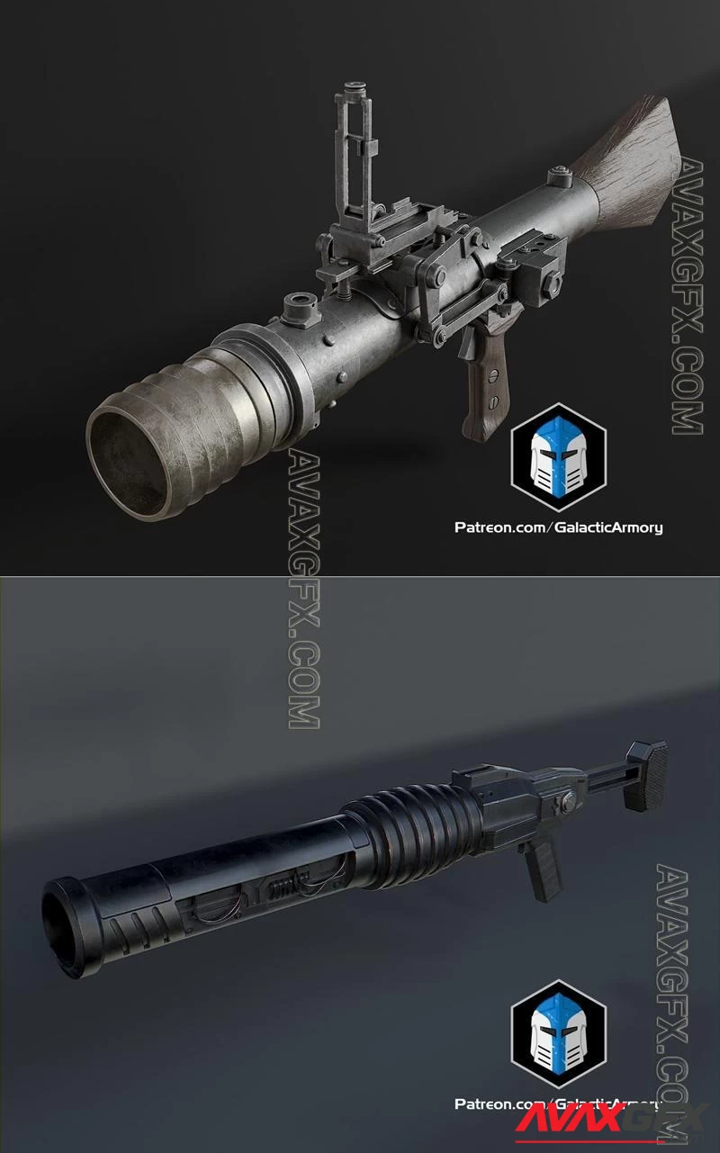 MPL-57 Barrage Launcher and BF2 EMP Launcher - STL 3D Model