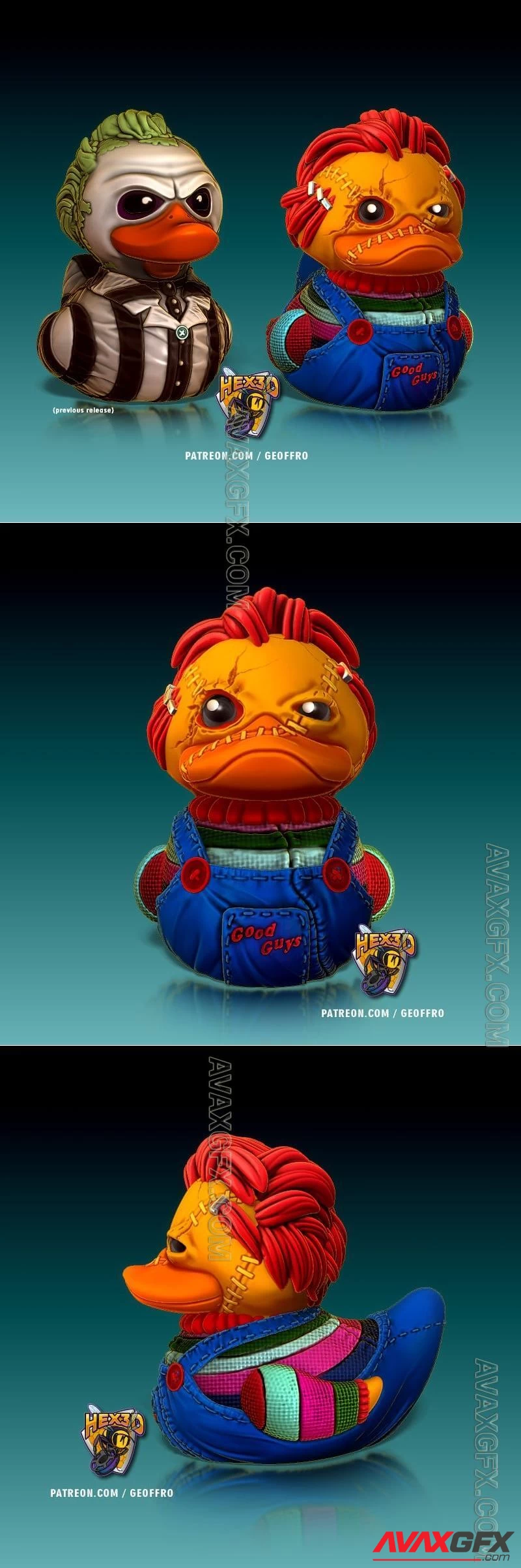 Hex3D - Chucky Duck - STL 3D Model