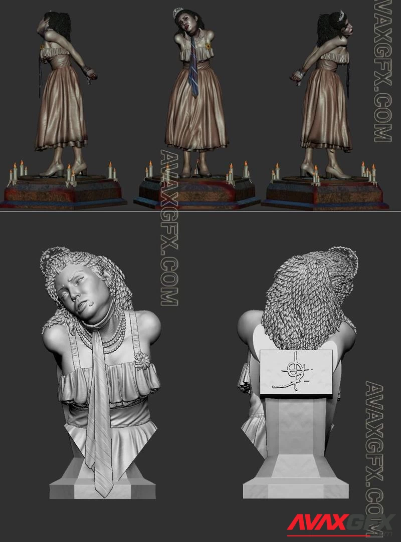 The Bound Woman - STL 3D Model