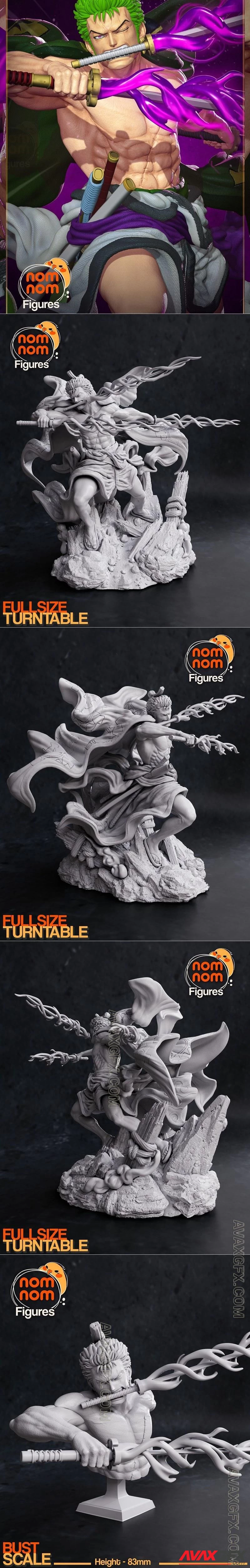 Nomnom Figures - Wano Zoro from One Piece