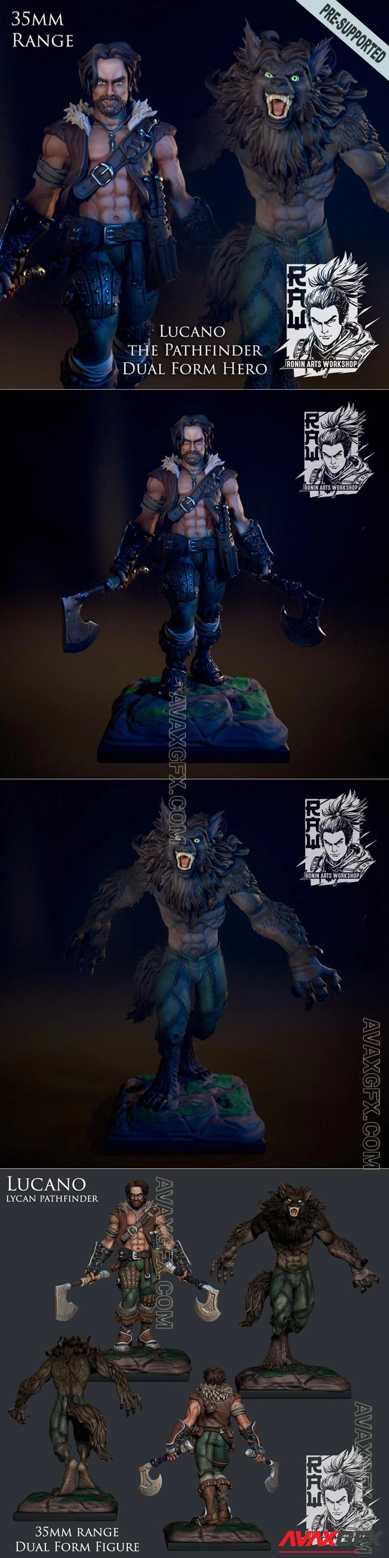 Ronin Arts Workshop - Lucano The Lycan Pathfinder