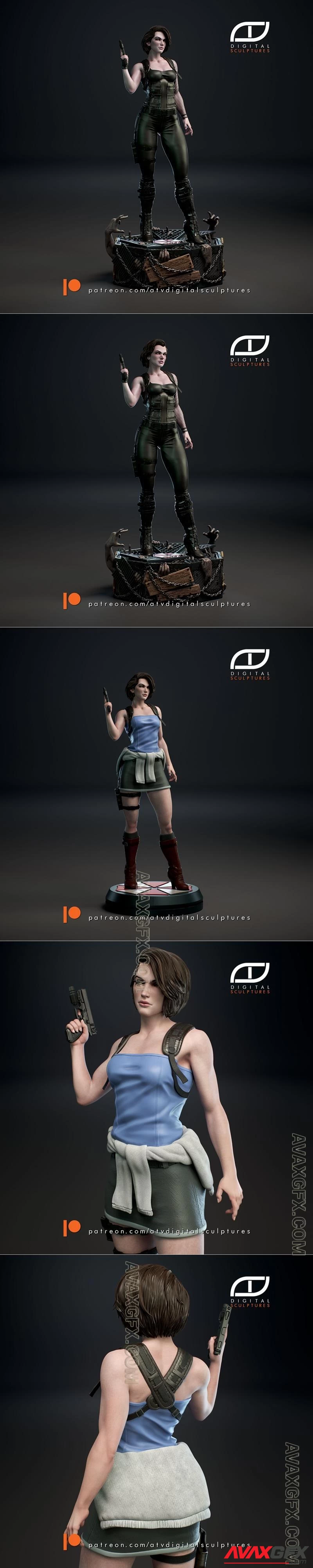 ATV Digital Sculptures - Jill Valentine - STL 3D Model