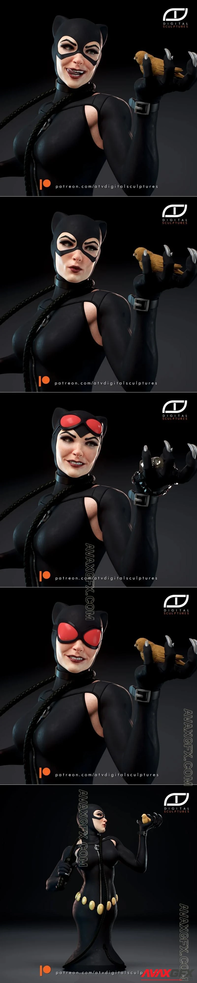 ATV - Catwoman Bust - STL 3D Model