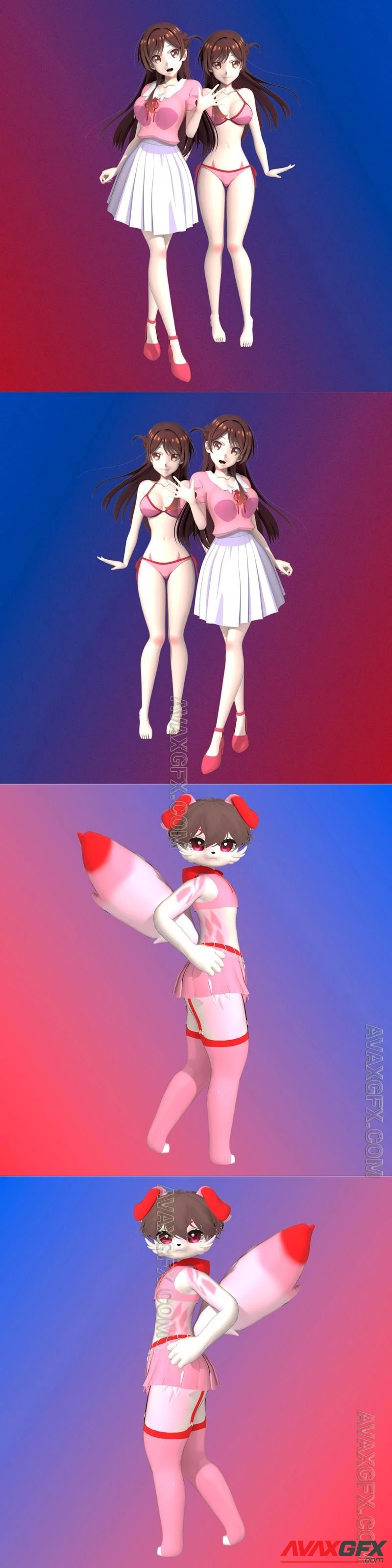 Chizuru Ichinose Rent a Girlfriend and Aephyx avatar - STL 3D Model
