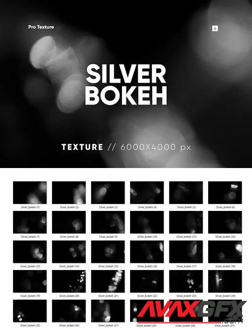 30 Silver Bokeh Overlay HQ - KUAXTQF