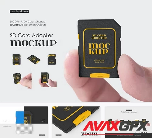 SD Card Adapter Mockup Set - 91543323