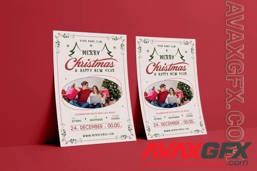 Merry Christmas Flyer Template 3TPUEQD