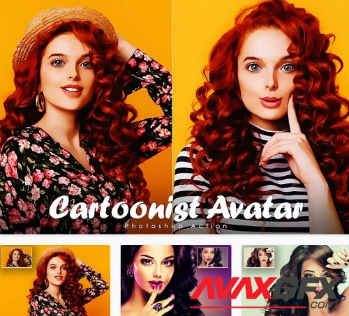 Cartoonist Avatar Photoshop Action - 698JXWF