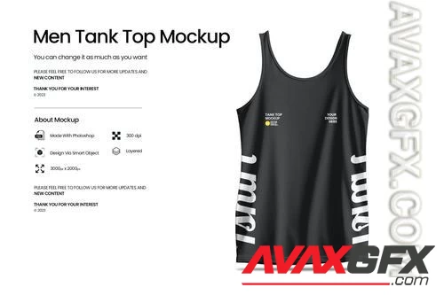 Men Tank Top Mockup 4ZFVTXB