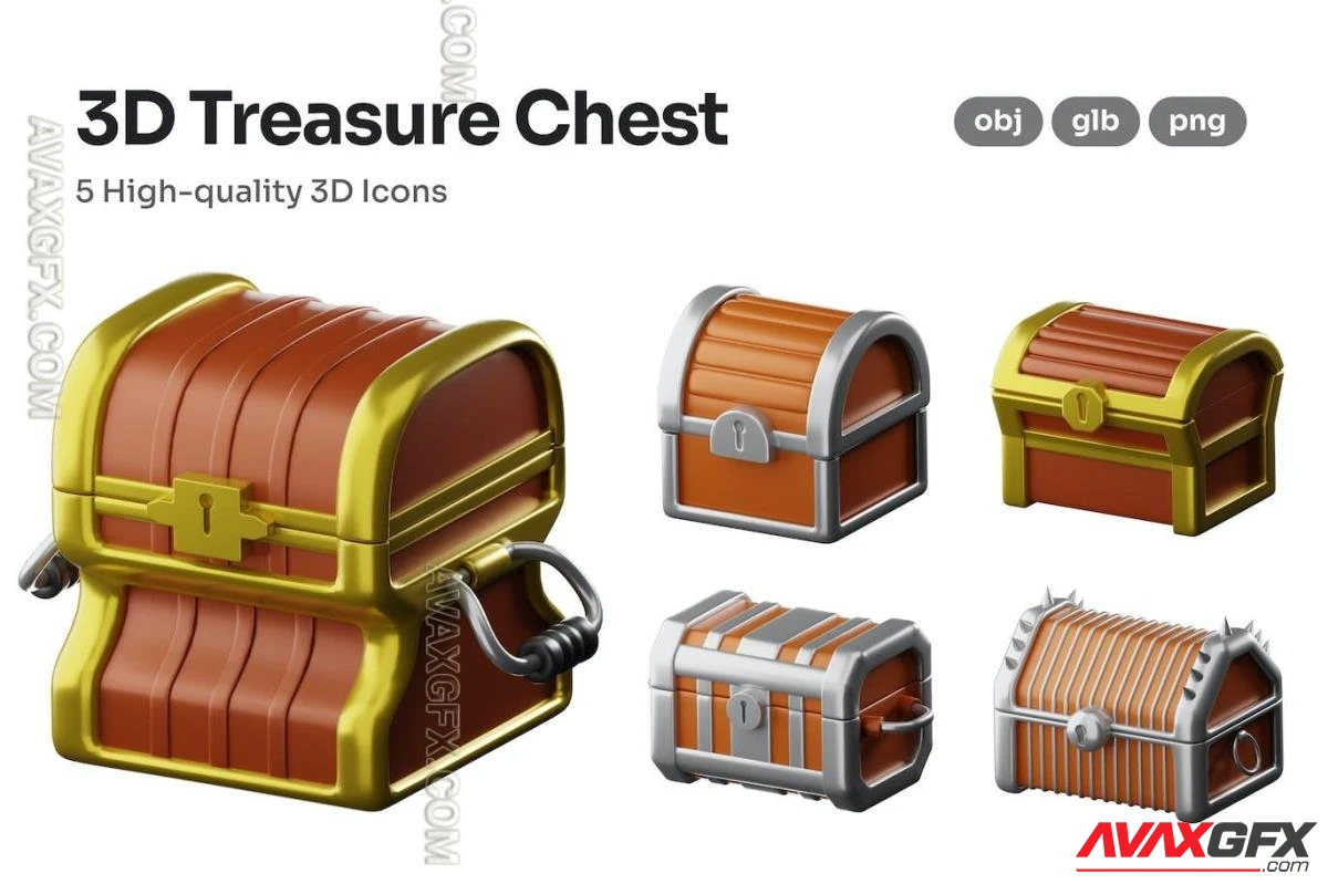 Treasure Chest 3D Icons