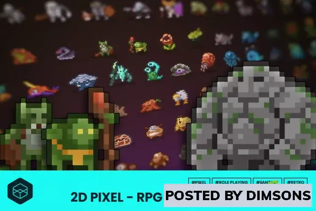 Unity 2D 2D Pixel - RPG Monsters Icon Pack v1.0