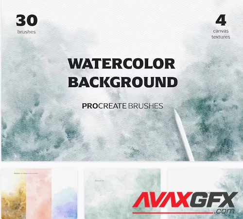 Procreate Watercolor Brushes for BG - 10850677