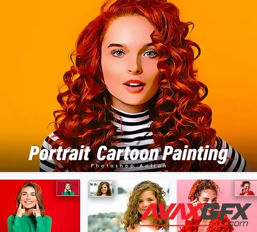 Portrait Cartoon Painting Actions - 4VF75BZ