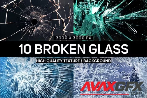 Broken Glass Textures - BKCTCRG