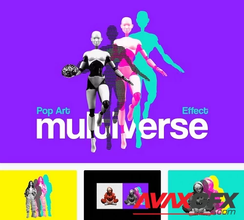 Multiverse Pop Art Photo Effect - 91603278