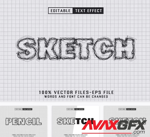 Sketch Editable Text Effect - CQVC96Z