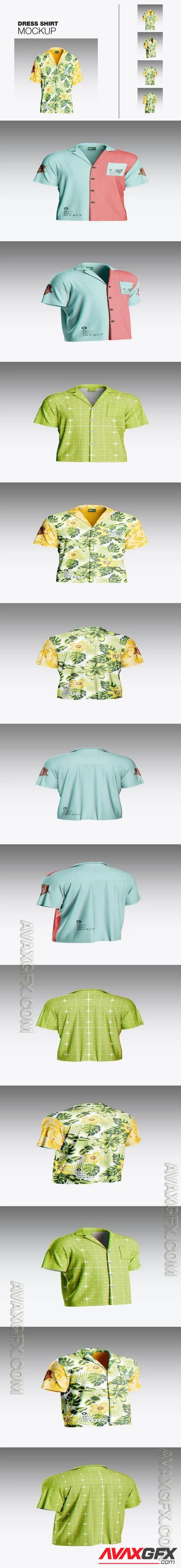 Hawaiian Short Sleeve Shirt Mockup