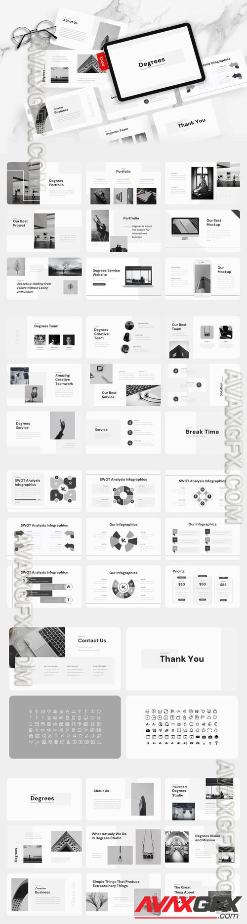 Degrees - Minimal PowerPoint Template