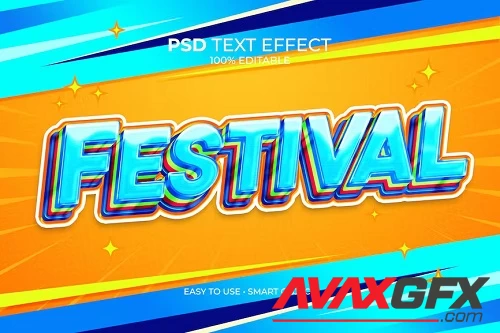 Futuristic Festival Text Effect - WJAJNSE