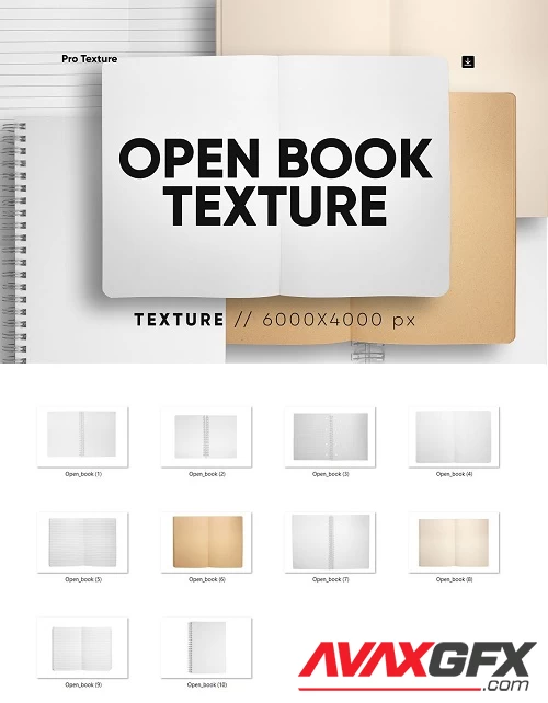 10 Open Book Texture HQ - 91600542