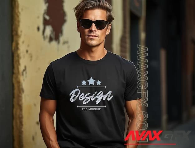 Luxury t shirt mockup design psd template 86358637