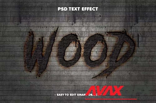 Burn Wood Editable Text Effect - F3YFC3S
